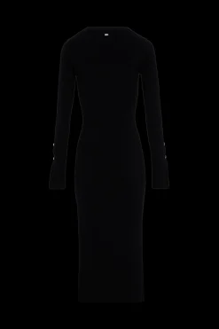 New Long-Sleeved Dress With Rhinestone Fastenings Women Long Dresses