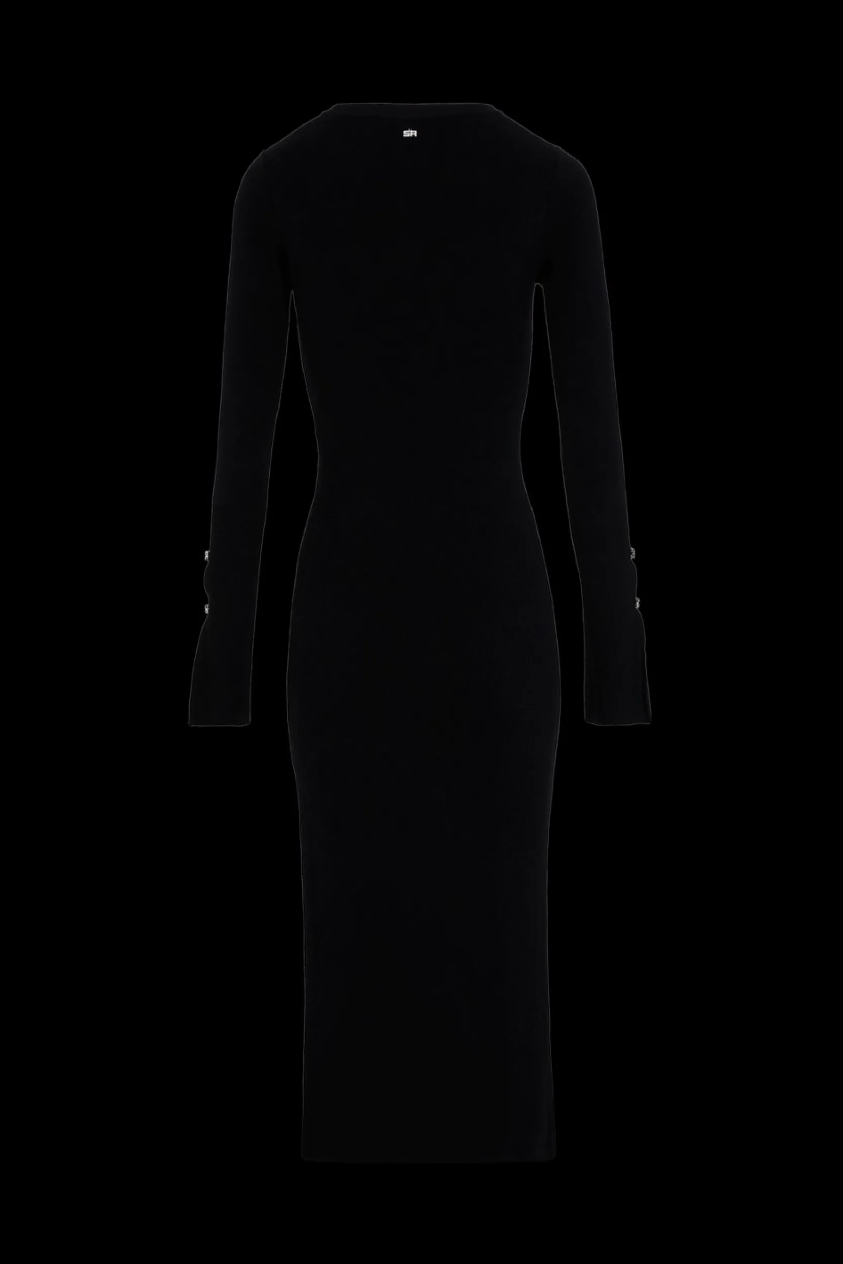 New Long-Sleeved Dress With Rhinestone Fastenings Women Long Dresses