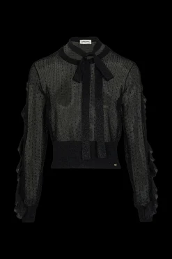 Discount Long-Sleeved Pussybow Blouse Women Sweaters