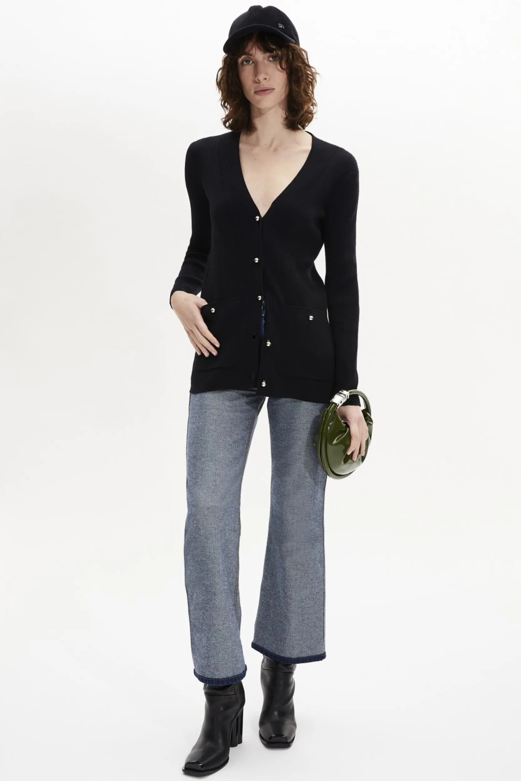Sale Long-Sleeved V-Neck Cardigan Women Cardigans