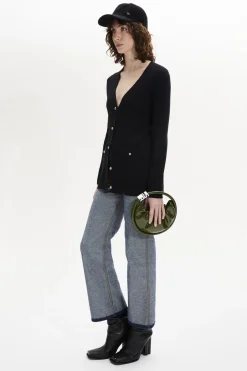 Sale Long-Sleeved V-Neck Cardigan Women Cardigans