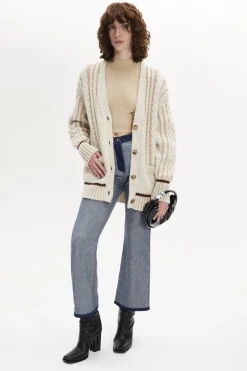 Sale Long-Sleeved V-Neck Cardigan Women Cardigans
