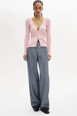 Online Long-Sleeved V-Neck Cardigan Women Cardigans