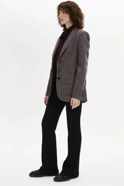 Online Oversized Prince Of Wales Check Jacket Women Jackets