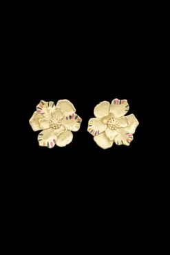Best Poetic Garden Striped Clover Earrings Women Accessories