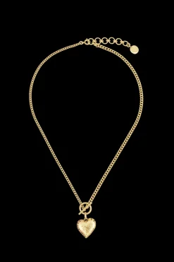Best Poetic Garden Striped Heart Necklace Women Accessories
