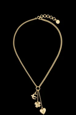 Hot Poetic Garden Triple Charms Necklace Women Accessories