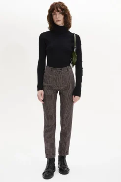 Online Prince Of Wales Check Cigarette Trousers Check Women Trousers And Denim