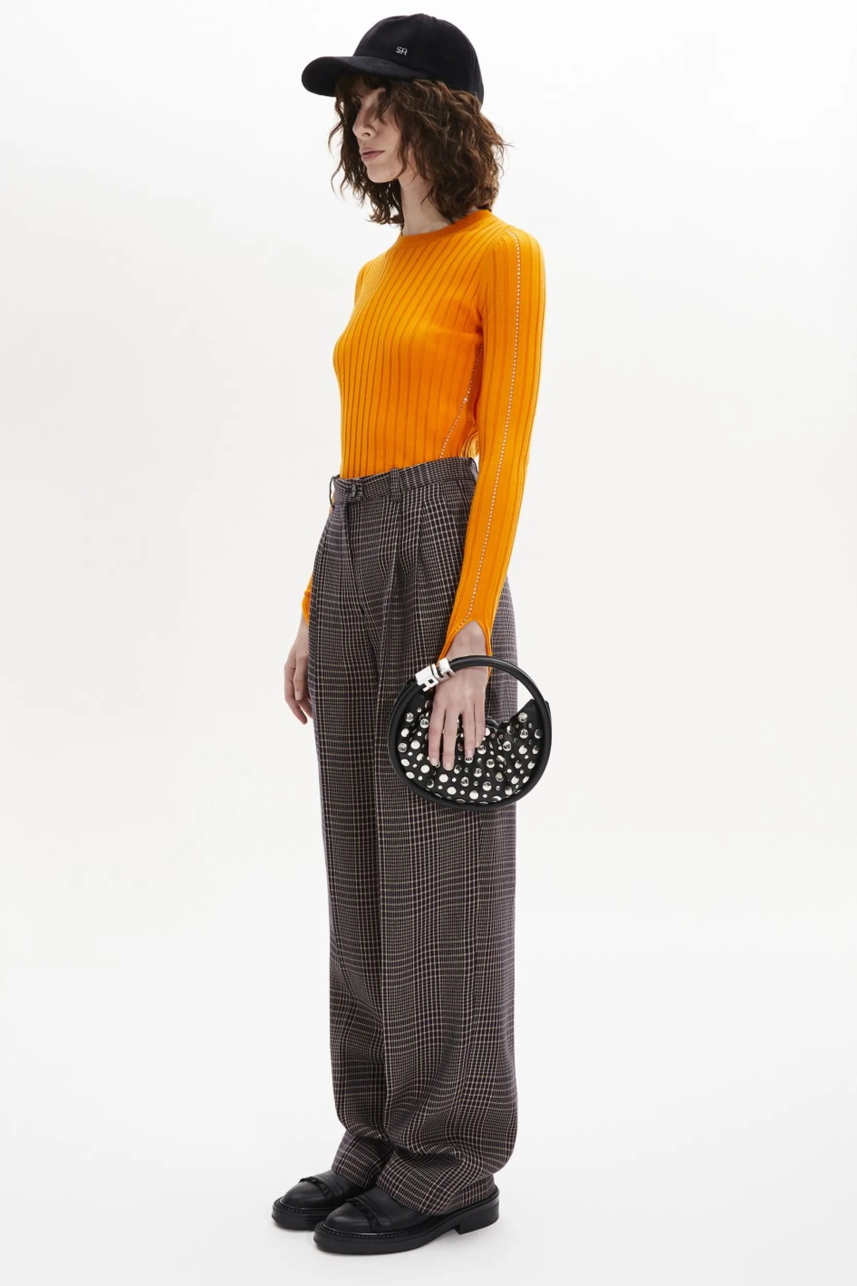Outlet Prince Of Wales Check Pleated Trousers Women Trousers And Denim