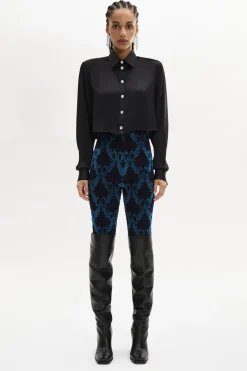 Online Satin Shirt With Rhinestone Buttons Women Shirts