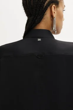 Online Satin Shirt With Rhinestone Buttons Women Shirts