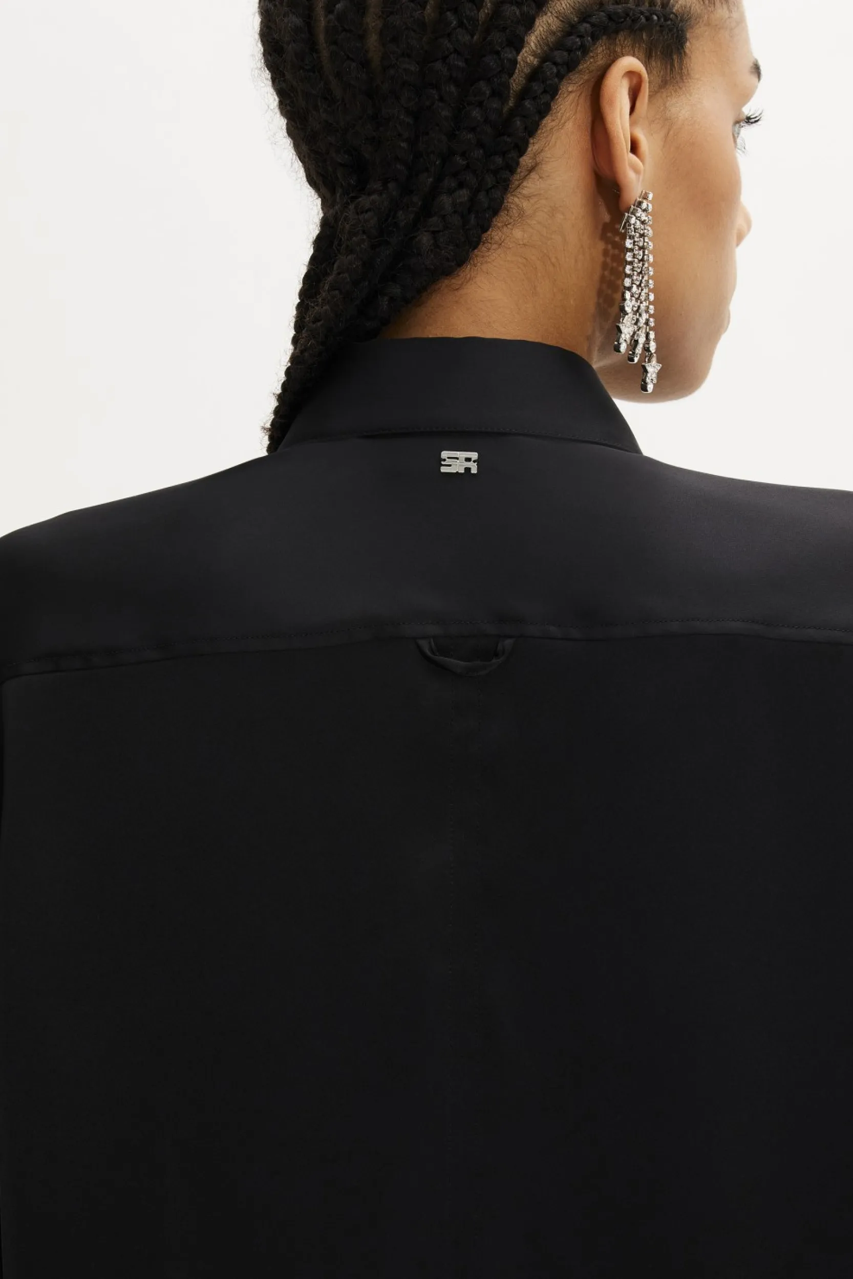 Online Satin Shirt With Rhinestone Buttons Women Shirts