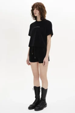 Outlet Short-Sleeved Velvet T-Shirt Women T-Shirts