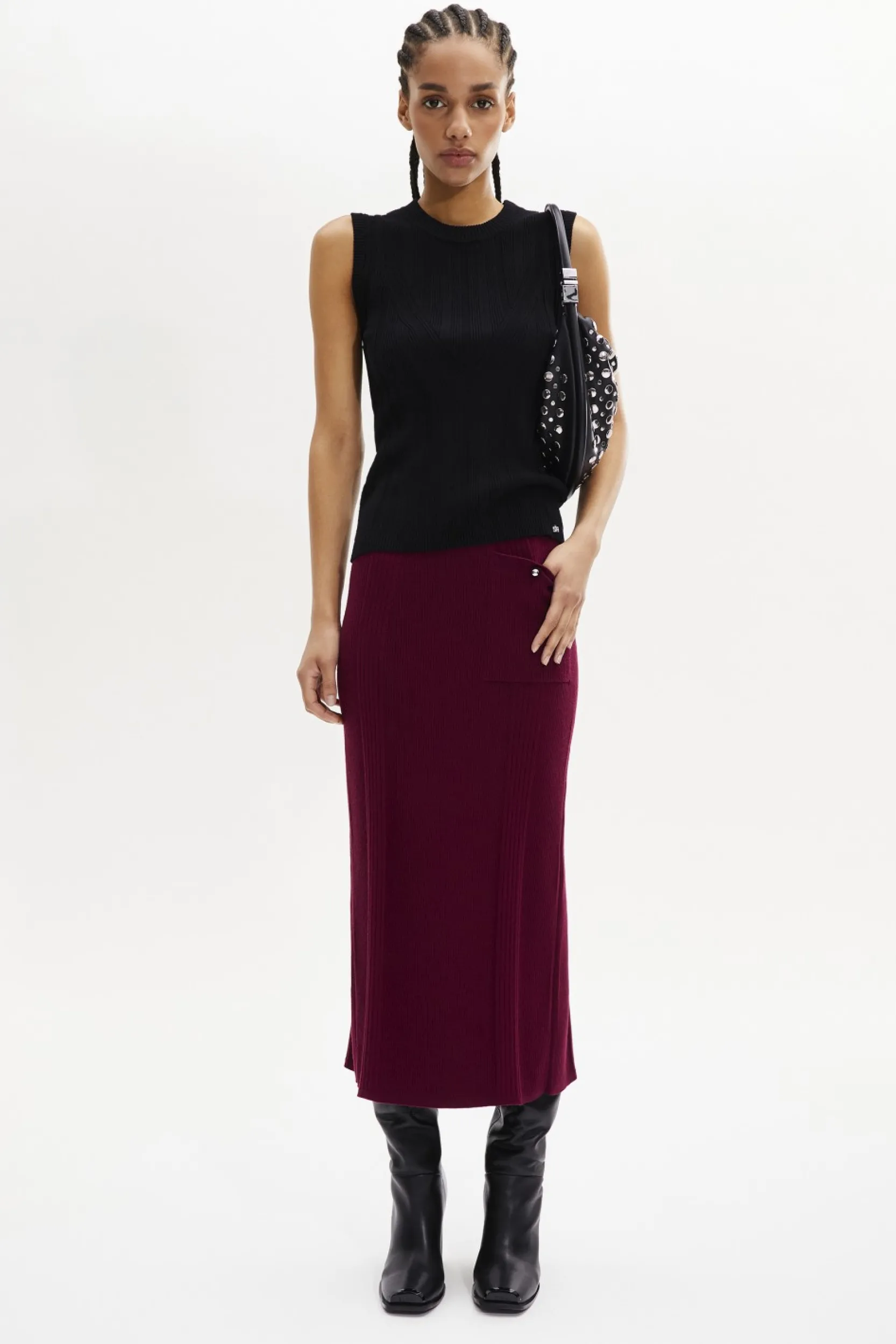 Discount Sleeveless Crew-Neck Jumper Women Sweaters