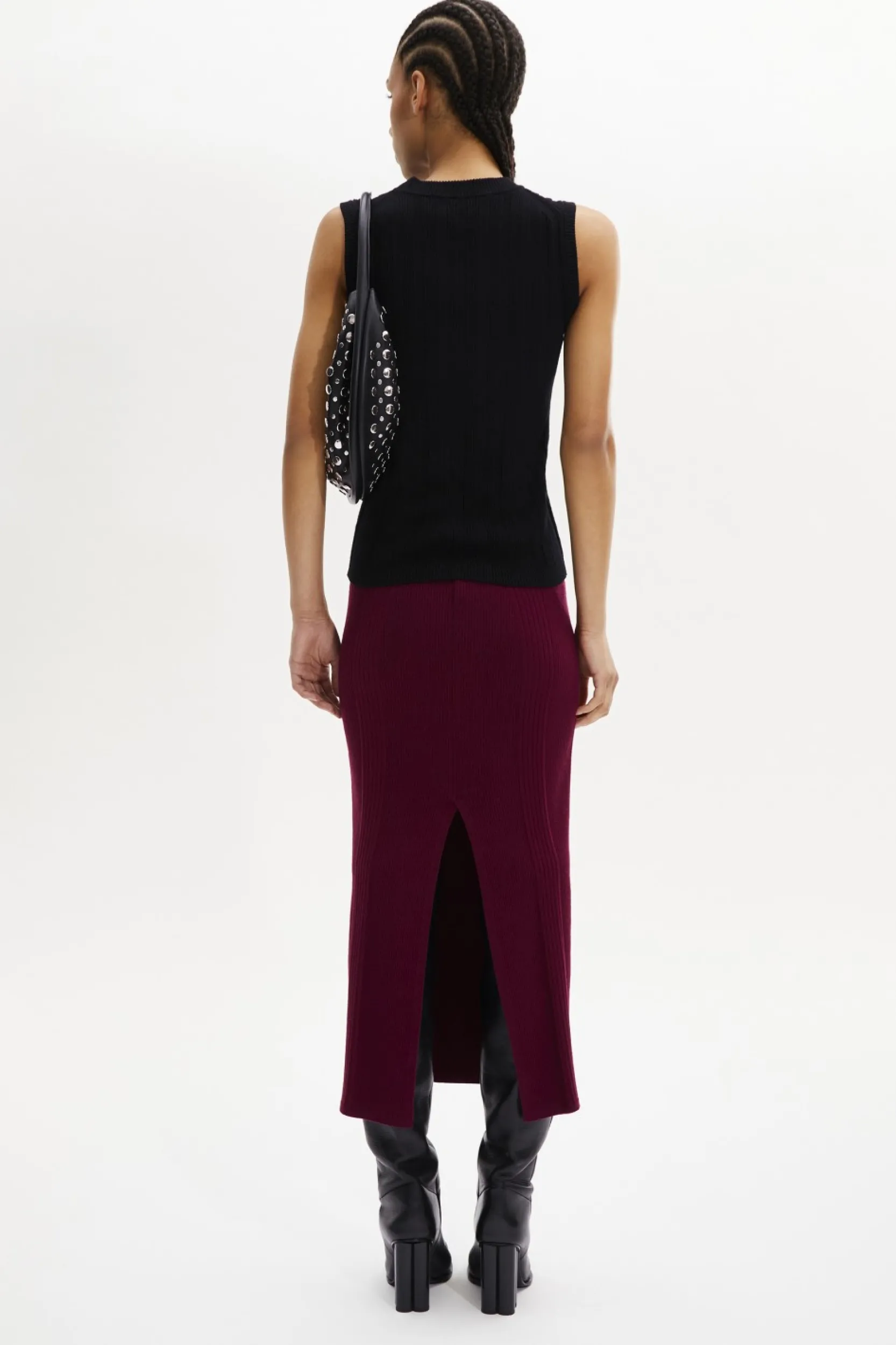 Discount Sleeveless Crew-Neck Jumper Women Sweaters