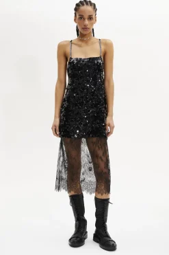 Best Strappy Sequined Slip Dress Women Short Dresses