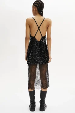 Best Strappy Sequined Slip Dress Women Short Dresses