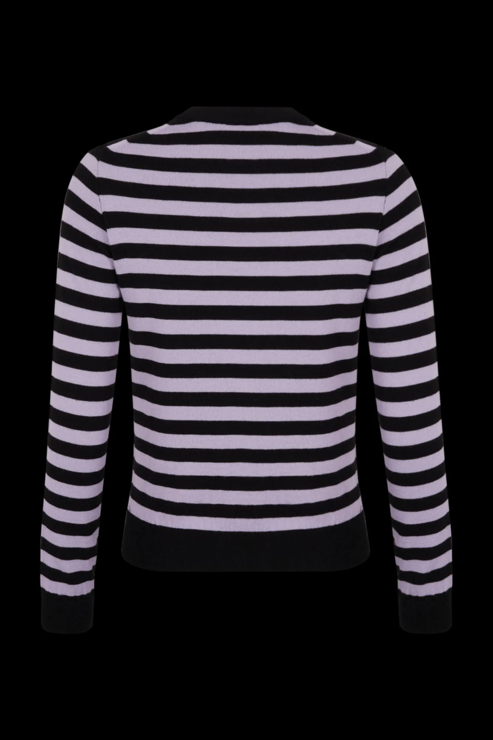 Discount Striped Long-Sleeved Crew Neck Sweater Women Sweaters