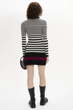 Hot Striped Long-Sleeved Crew Neck Sweater Women Sweaters