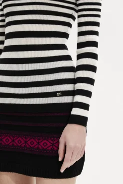 Hot Striped Long-Sleeved Crew Neck Sweater Women Sweaters