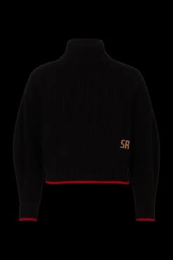 Turtleneck Jumper With Curved Long Sleeves Women Sweaters