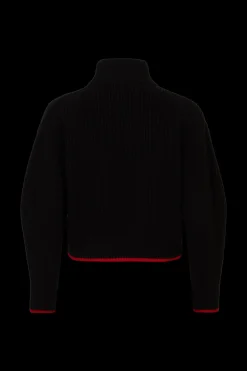 Turtleneck Jumper With Curved Long Sleeves Women Sweaters