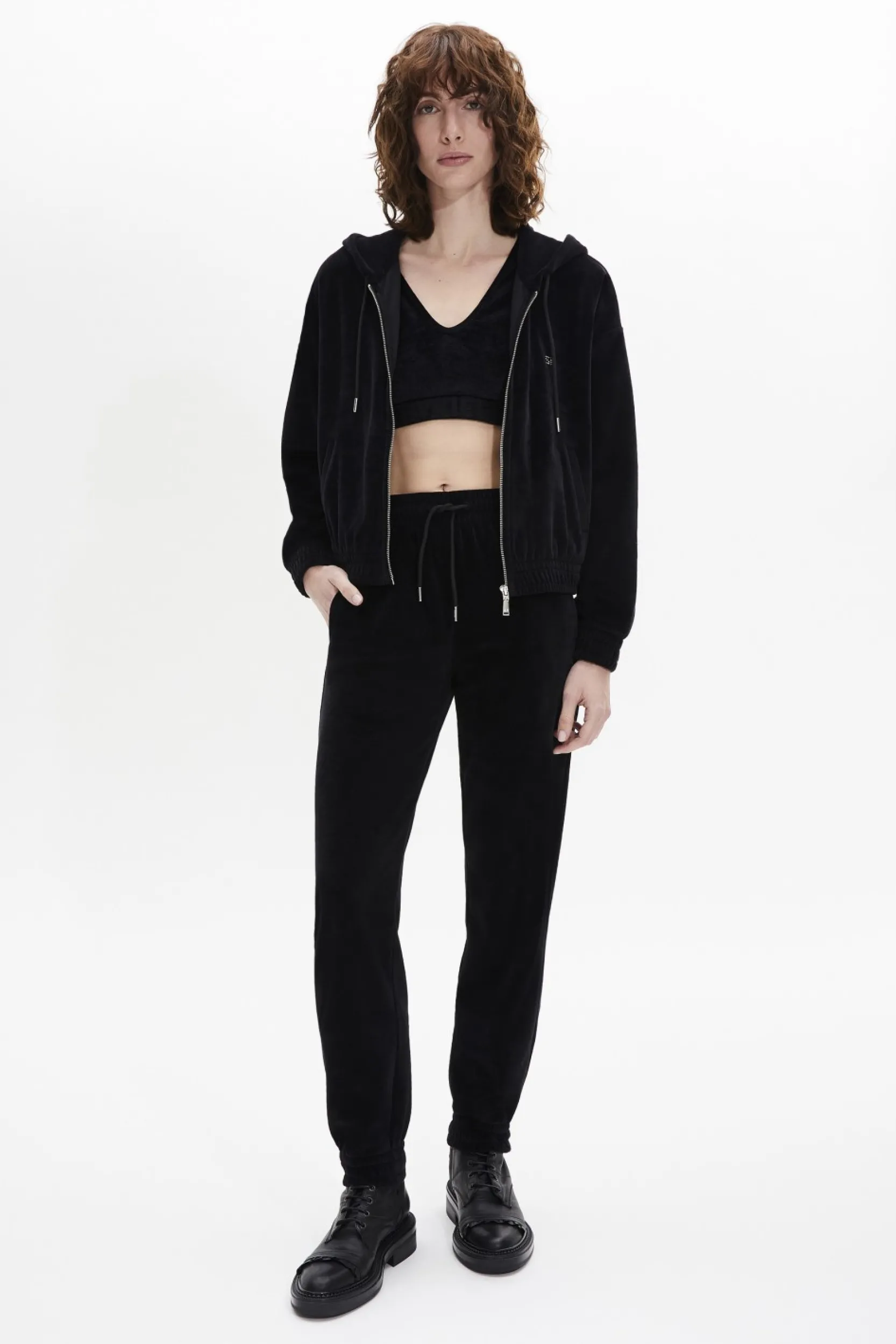 Outlet Velvet Jogging Trousers Women Trousers And Denim