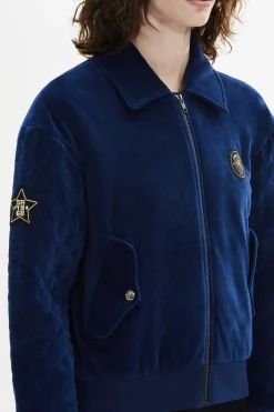 Clearance Velvet Quilted Bomber Jacket Women Jackets