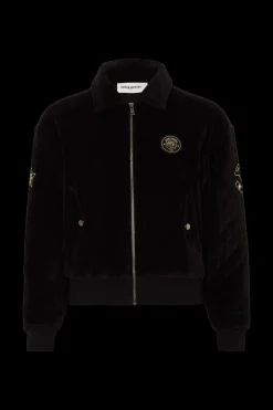 Velvet Quilted Bomber Jacket Women Jackets