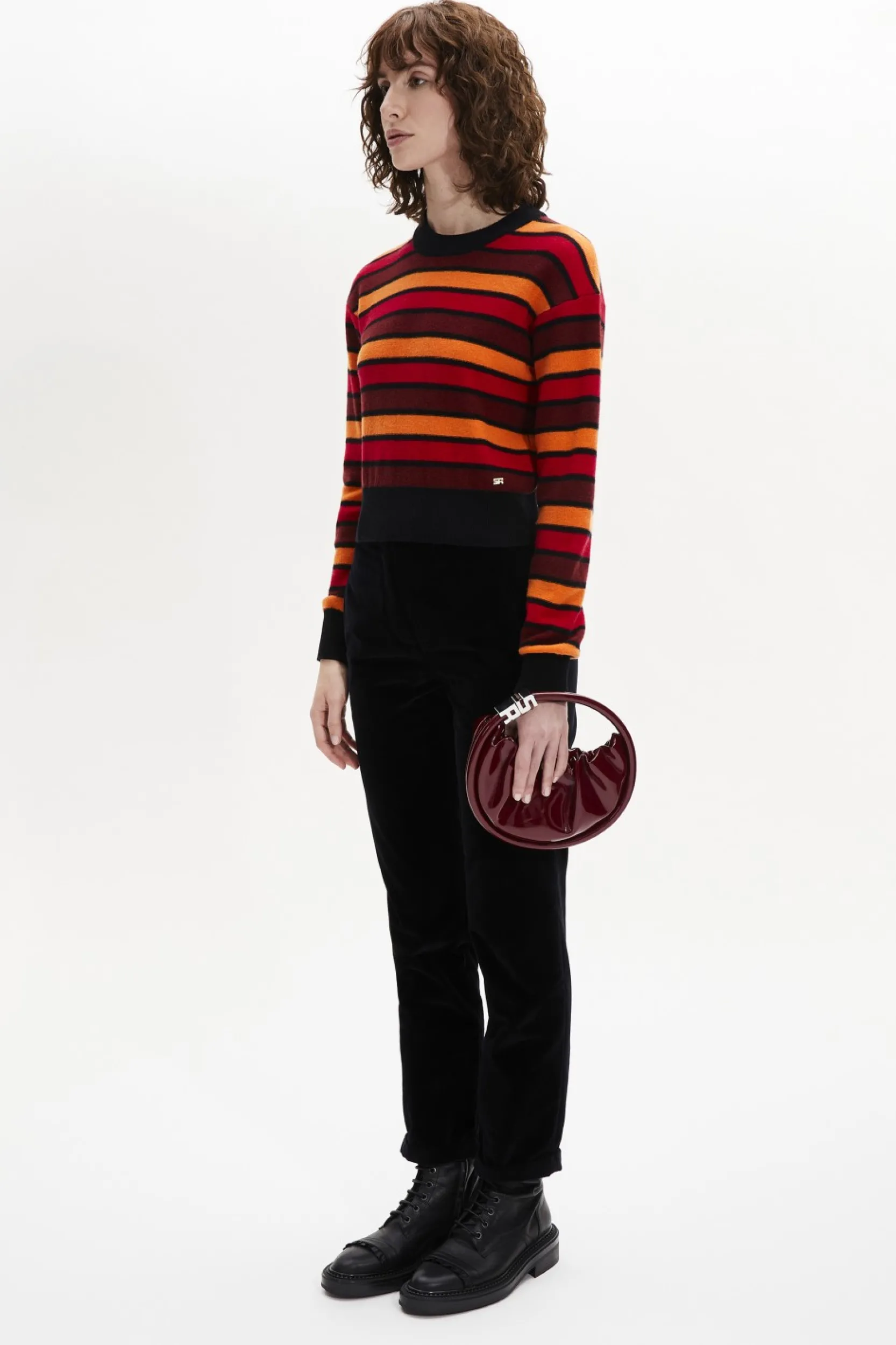 Sale Wool And Cashmere Striped Jumper Women Sweaters