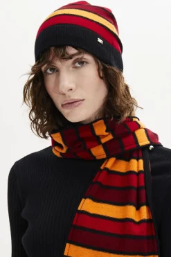 Hot Wool And Cashmere Striped Hat Women Accessories