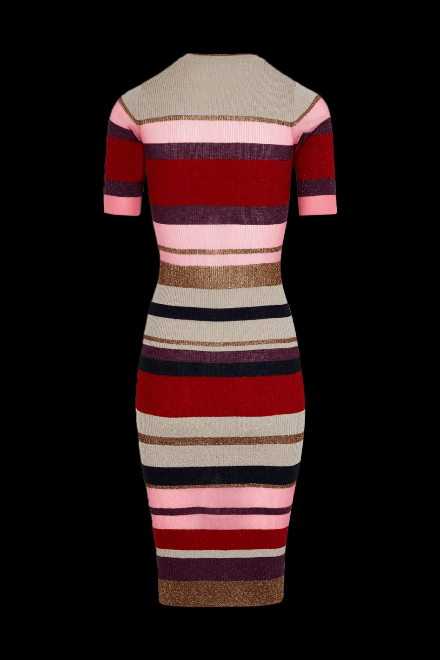 Clearance Wool And Lurex Striped Dress Women Long Dresses
