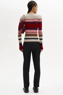 Sale Wool And Lurex Striped Jumper Women Sweaters